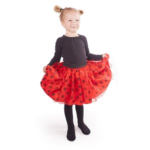 Rappa Dětský kostým tutu sukně beruška s puntíky