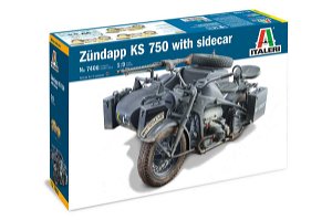 Italeri Model Kit military 7406 - Zundapp KS 750 with sidecar (1:9)