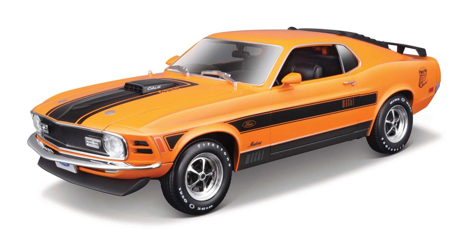 Maisto - 1970 Ford Mustang Mach 1, oranžová, 1:18