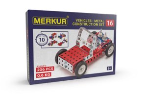 MERKUR - Stavebnice Merkur 016 Buggy, 205 dílů, 10 modelů