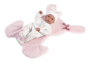 Llorens 63598 NEW BORN HOLČIČKA realistická panenka miminko s celovinylovým tělem 35 cm
