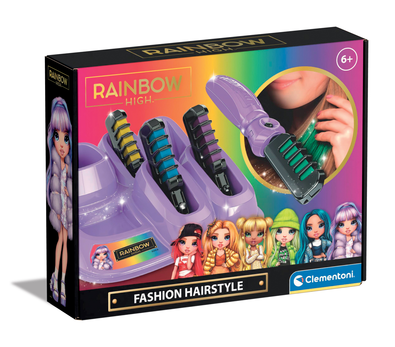 Clementoni Rainbow High - Vlasový make up - Módny dúhový účes