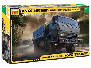 Zvezda Model Kit military 3697 - Russian three axle truck K-5350 "MUSTANG" (1:35)