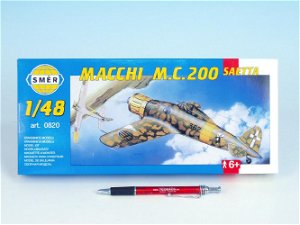 Směr model letadla Macchi M.C. 200 Saetta 16,1x21,2cm v krabici 31x13,5x3,5cm