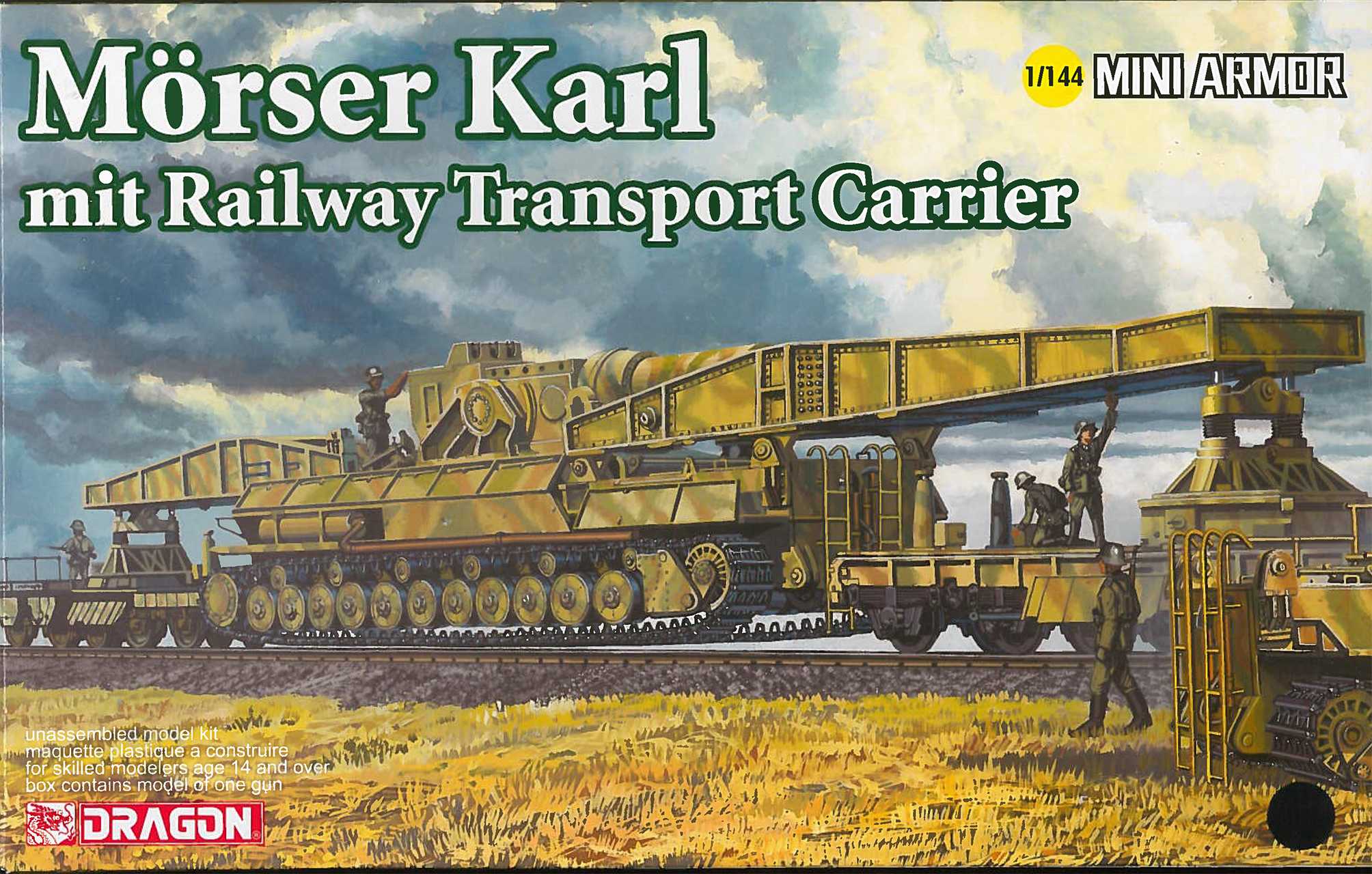 Dragon Model Kit military 14132 - Morser Karl mit Railway Transporter Carrier (1:144)