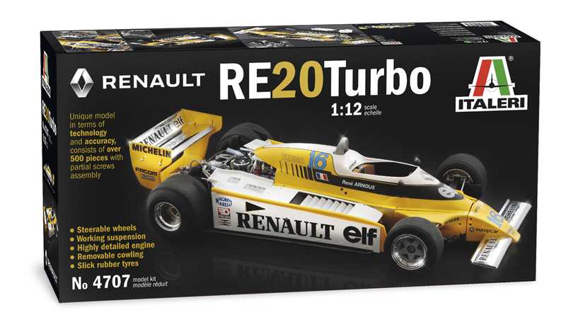 Italeri Model Kit auto 4707 - RENAULT RE 20 Turbo (1:12)