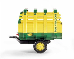 ROLLYTOYS Vlečka na seno za traktor 1osá "Hay Wagon"- zelenožlutá