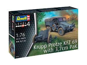Revell Plastic ModelKit military 03344 - Krupp Protze KFZ 69 with 3,7cm Pak (1:76)