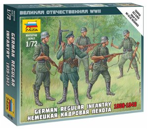 Zvezda Wargames (WWII) figurky 6178 - German Regular Infantry 1939-43 (1:72)