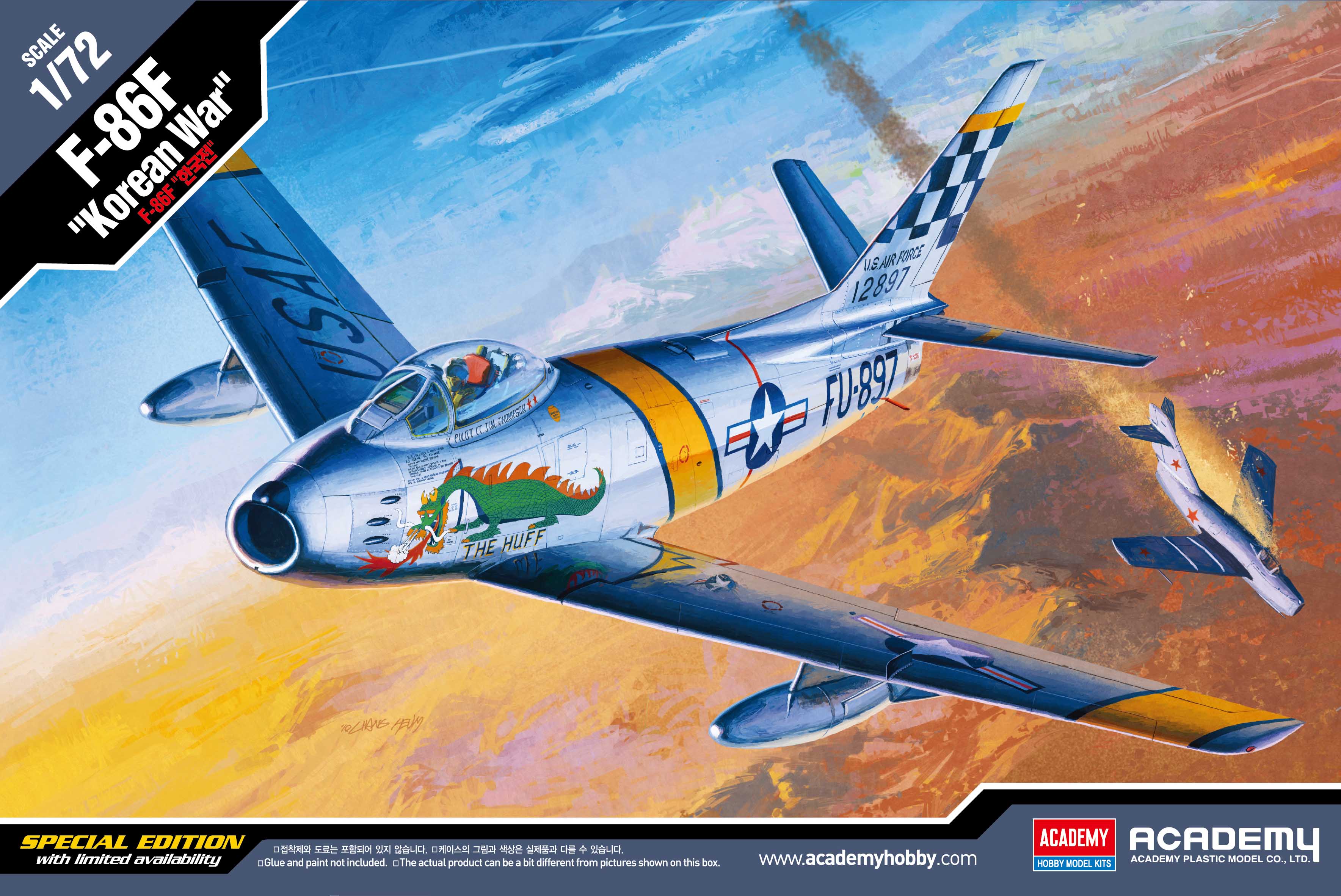 Academy Model Kit letadlo 12546 - F-86F "KOREAN WAR" LE: (1:72)