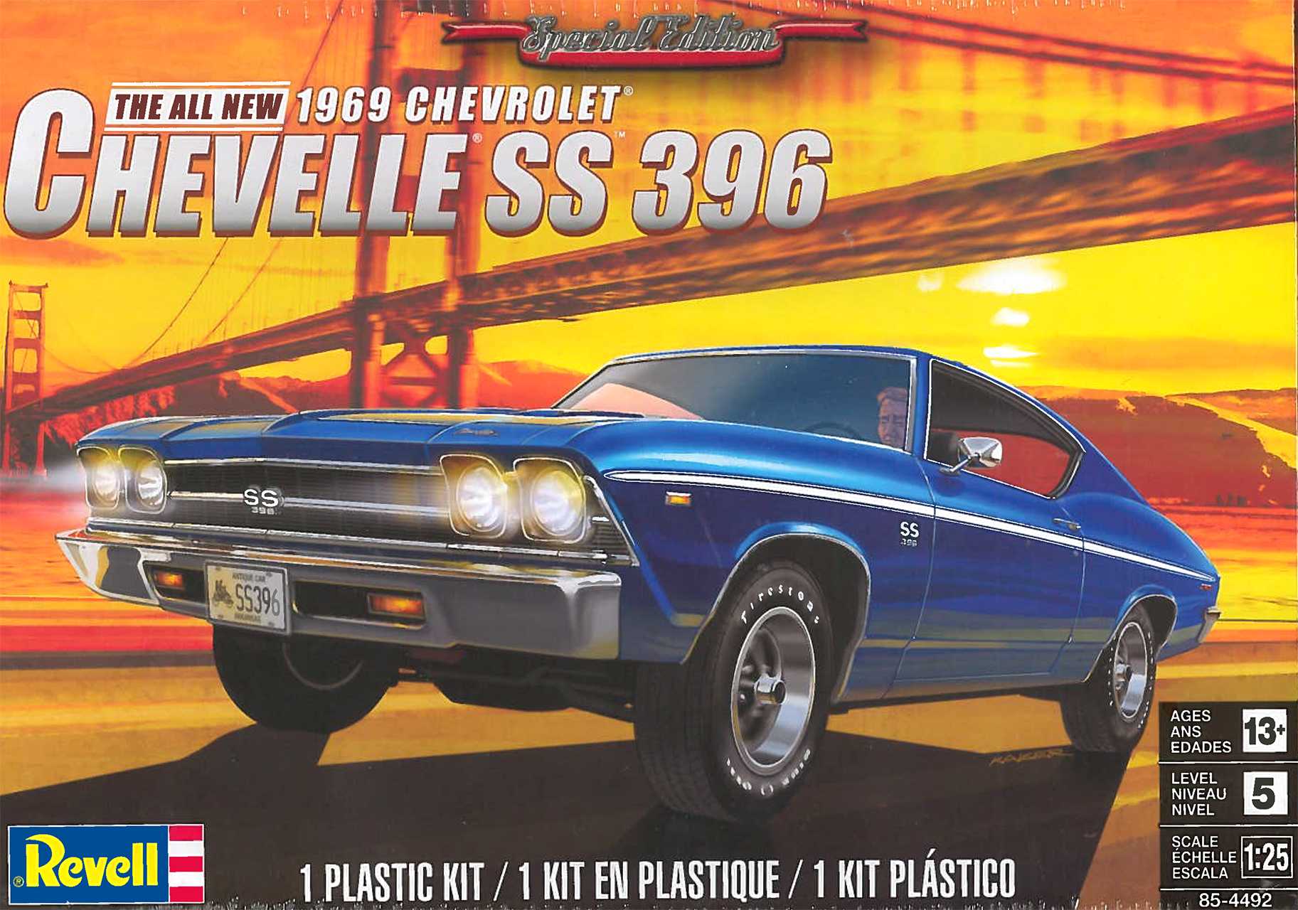 Revell Plastic ModelKit MONOGRAM auto 4492 - '69 Chevelle® SS™ 396 (1:25)