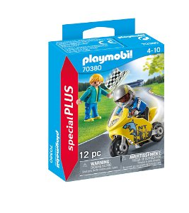 Playmobil Chlapci se závodní motorkou