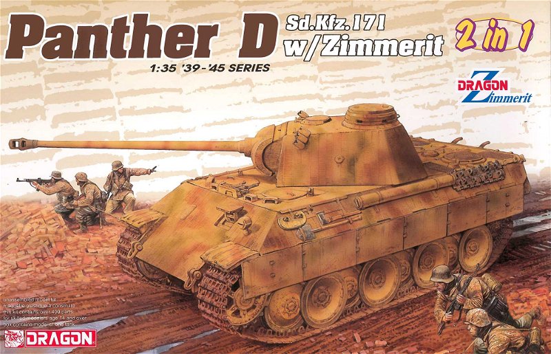 Dragon Model Kit tank 6945 - Sd.Kfz.171 Panther Ausf.D with Zimmerit (2 in 1) (1:35)