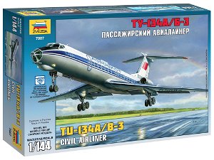 Zvezda Model Kit letadlo 7007 - Tupolev Tu-134B (1:144)