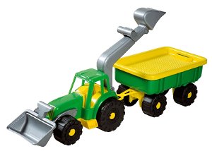 Rappa Androni Traktorový nakladač s vlekem Power Worker - délka 58 cm zelený