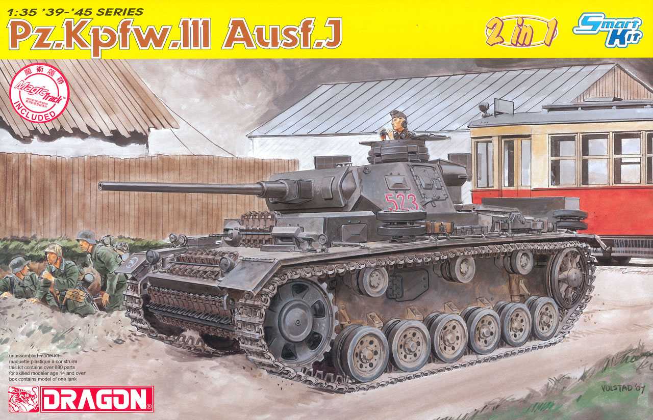 Dragon Model Kit tank 6394 - Pz.Kpfw.III Ausf.J (2 IN 1) (SMART KIT) (1:35)