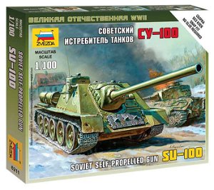 Zvezda Wargames (WWII) military 6211 - Self-propelled Gun SU-100 (1:100)