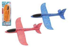 Teddies Letadlo házecí polystyrén 32cm 3 barvy na kartě