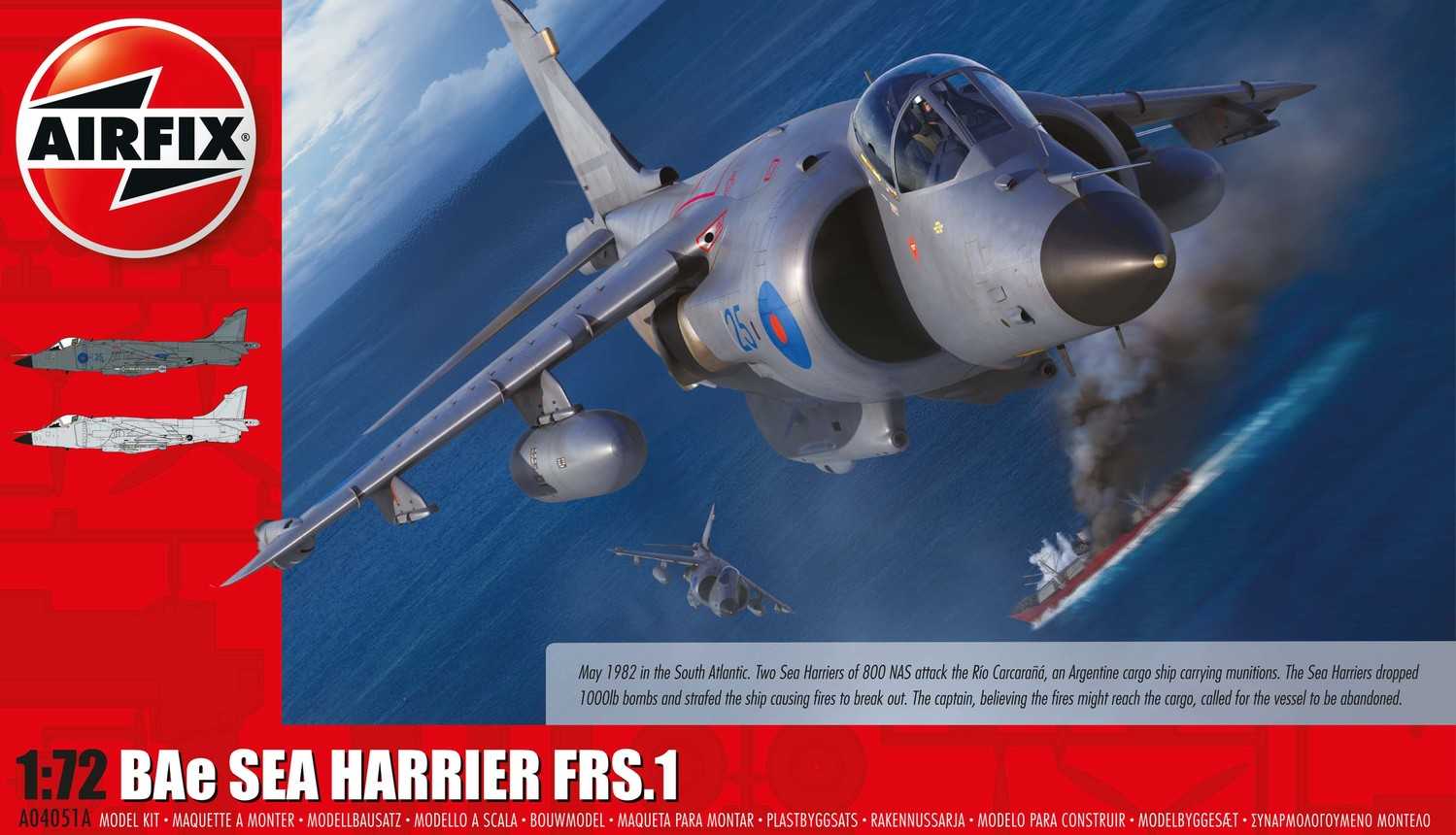 Airfix Classic Kit letadlo A04051A - Bae Sea Harrier FRS1 1/72 (1:72)