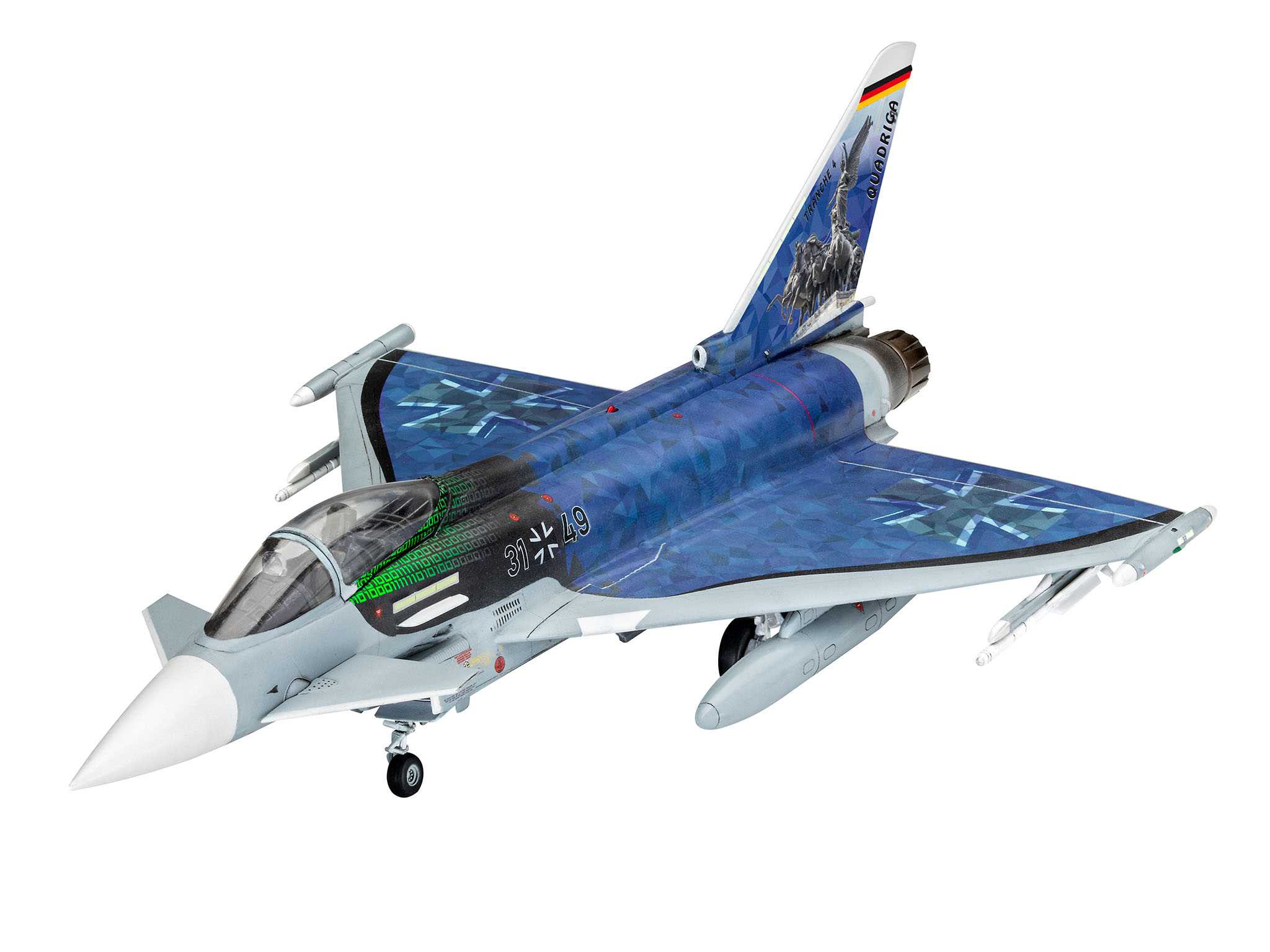Revell ModelSet letadlo 63843 - Eurofighter "Luftwaffe 2020 Quadriga" (1:72)