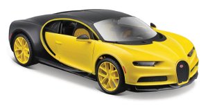 Maisto - Bugatti Chiron, žlutá/černá, 1:24