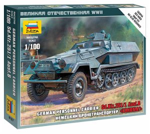 Zvezda Wargames (WWII) military 6127 - Sd.Kfz.251/1 Ausf.B (1:100)