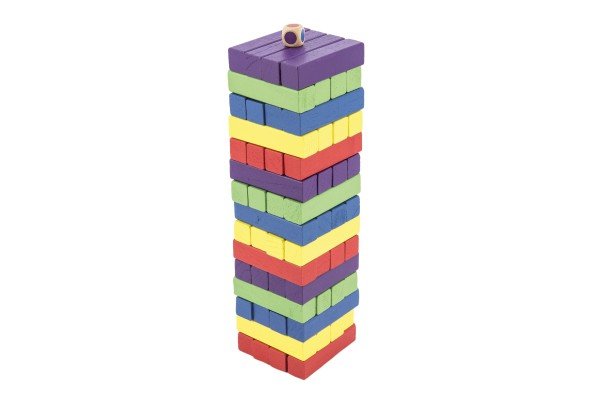 Rappa Hra věž dřevěná 60ks barevná