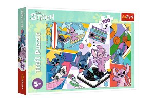 Trefl Puzzle Vzpomínky Lilo&Stitch 100 dílků 41x27,5cm v krabici 29x19x4cm