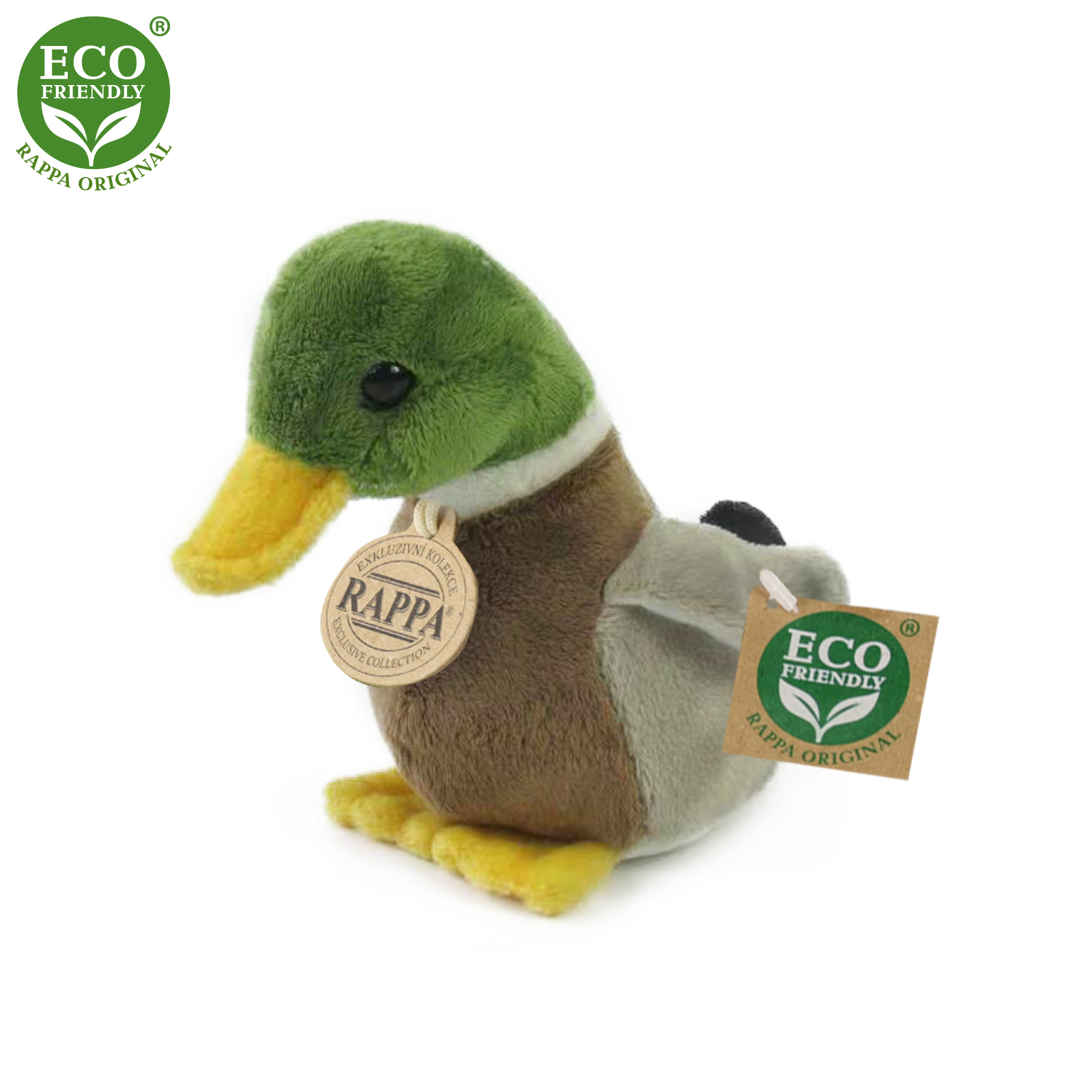 Rappa Plyšová kachna se zvukem 17 cm ECO-FRIENDLY