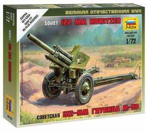 Zvezda Wargames (WWII) military 6122 - Soviet M-30 Howitzer (1:72)