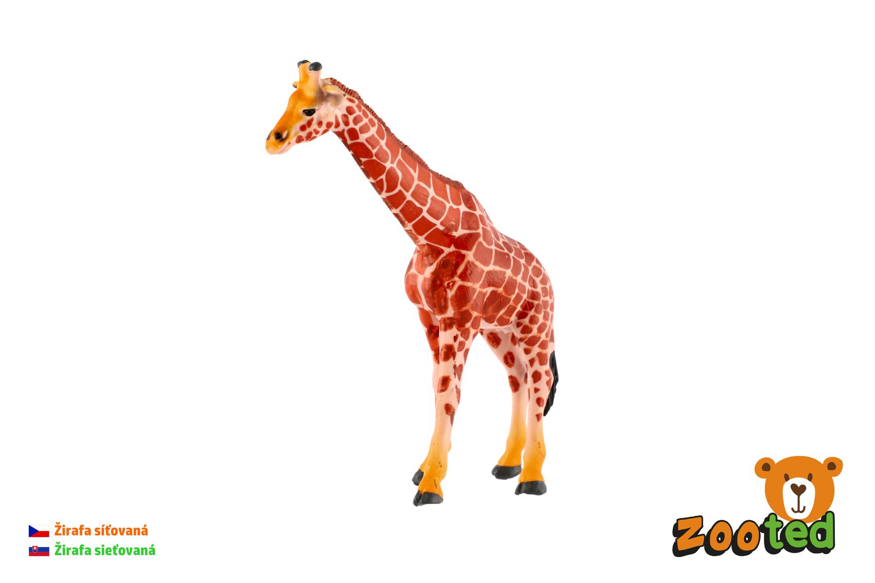 Žirafa síťovaná zooted plast 17cm v sáčku