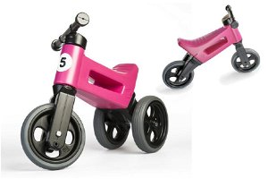 Teddies Odrážedlo FUNNY WHEELS Rider Sport růžové  2v1, výška sedla 28/30cm nosnost 25kg 18m+ v sáčku