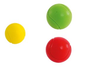 John Sada 3 měkkých tenisových míčků v sáčku - 70 mm