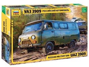 Zvezda Model Kit military 3644 - UAZ 3909 Russian Military Van (1:35)