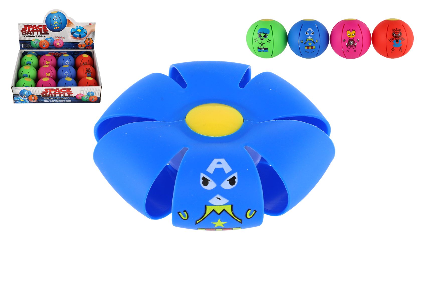 Teddies Flat Ball - Hoď disk, chyť míč! plast 8cm 4 barvy