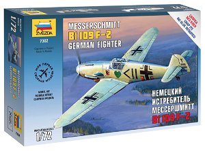 Zvezda Snap Kit letadlo 7302 - Messerschmitt B-109 F2 (1:72)