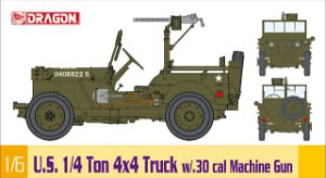 Dragon Model Kit military 75050 - 1/6 U.S. 1/4 Ton 4x4 Truck w/.30 cal Machine Gun (1:6)