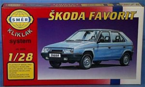 Směr modely plastové auto Škoda Favorit  1:28