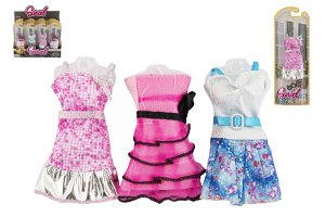 Teddies Oblečky/Šaty pro panenky 10-13cm 6 druhů na kartě 10x27x3cm