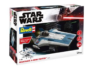 Revell Build & Play SW 06773 - Resistance A-wing Fighter, blue (světelné a zvukové efekty) (1:44)