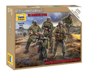 Zvezda Wargames (WWII) figurky 6279 - US Marines (1:72)