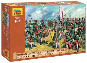 Zvezda Wargames (AoB) figurky 8049 - Russian Infantry (Peter the Great) (1:72)