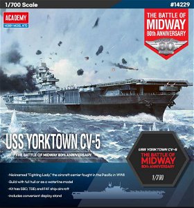 Academy Model Kit loď 14229 - USS Yorktown CV-5 &quot;Battle of Midway&quot; (1:700)