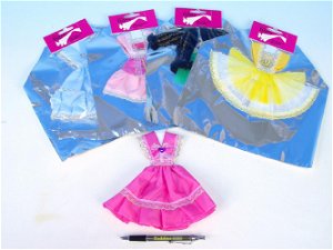RAPPA hračky Šaty/Oblečky krátké na panenky mix druhů v sáčku 22x30cm