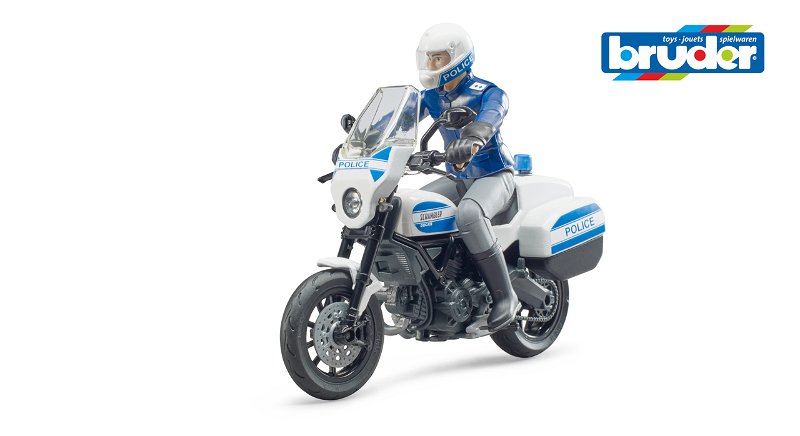 Bruder Pohotovostní vozidla - bworld policejní motorka Scrambler Ducati a policista