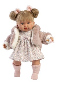 Rappa Llorens 42282 ALEXANDRA realistická panenka se zvuky a měkkým látkovým tělem 42 cm