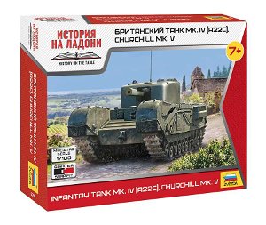 Zvezda Wargames (WWII) tank 6294 - Churchill (1:100)