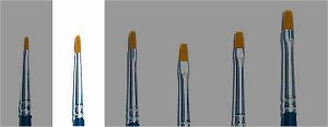 Italeri Brush Synthetic Flat - SINGLE PACK 52222 - plochý syntetický štětec (velikost 00)