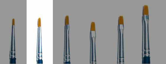 Italeri Brush Synthetic Flat - SINGLE PACK 52222 - plochý syntetický štětec (velikost 00)