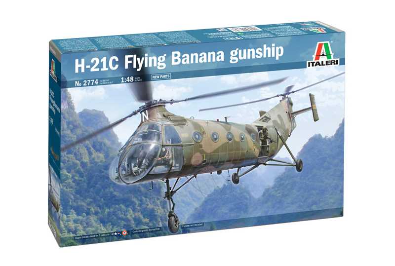 Italeri Model Kit vrtulník 2774 - H-21C Flying Banana GunShip (1:48)